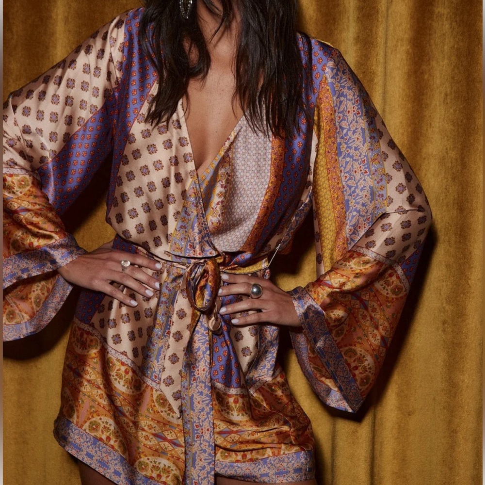 Gold Standard Multicolored Kimono Dress